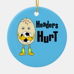 Soccer Headers Hurt セラミックオーナメント