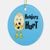 Soccer Headers Hurt セラミックオーナメント (左)