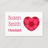 Soccer Heart pink Fußballherz Trainer Kartern 名刺 (正面)
