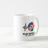 Soccer Heartbeat USA Canada Mexico 2026 コーヒーマグカップ (正面右)