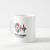 Soccer Heartbeat USA Canada Mexico 2026 コーヒーマグカップ (正面左)