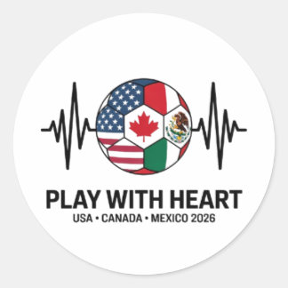Soccer Heartbeat USA Canada Mexico 2026 ラウンドシール