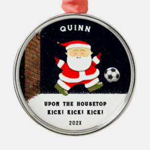 Soccer Holiday Gift メタルオーナメント