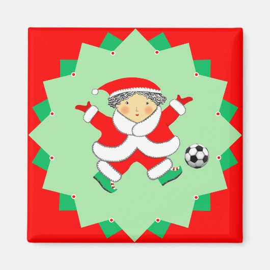 Soccer Holiday Gift Stocking Stuffers マグネット (正面)