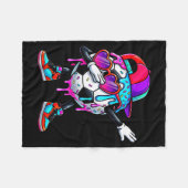 Soccer Ice Cream Drip Dabbing Sprinkles Srts Boys  フリースブランケット (正面(横))