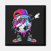 Soccer Ice Cream Drip Dabbing Sprinkles Srts Boys  マグネット (正面)