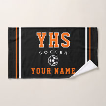 Soccer Icon, Custom Name & School, Team Gift Hand