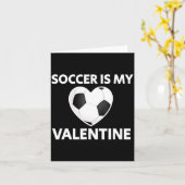 Soccer Is My Valentine Valentines Day Soccer Play  カード (黄色い花)
