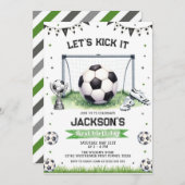 Soccer Kids Boy Birthday Party Invitation 招待状 (正面/裏面)