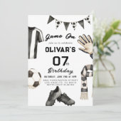 Soccer Kids Football Birthday Invitation 招待状 (スタンド正面)