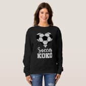 Soccer Koko Soccer Heart Grandma Koko スウェットシャツ (正面フル)