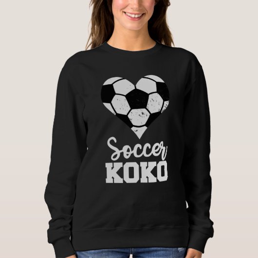 Soccer Koko Soccer Heart Grandma Koko スウェットシャツ (正面)