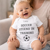 Soccer Legend Training Custom Baby Name ベビーボディスーツ