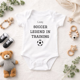 Soccer Legend Training Custom Baby Name ベビーボディスーツ
