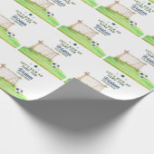 Soccer “Let’s Kick Up Some Fun” Any Age Birthday ラッピングペーパー (角)