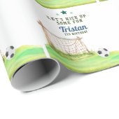 Soccer “Let’s Kick Up Some Fun” Any Age Birthday ラッピングペーパー (ロールコーナー)