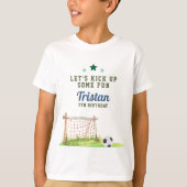 Soccer “Let’s Kick Up Some Fun” Any Age Birthday Tシャツ (正面)