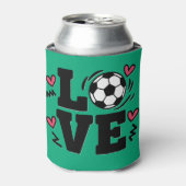 Soccer Love Cute Soccer Player Coach Sports Girls 缶クーラー (缶正面)