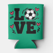 Soccer Love Cute Soccer Player Coach Sports Girls 缶クーラー (正面)