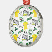 Soccer Lover Christmas Ornament Keepsake メタルオーナメント (左)