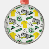 Soccer Lover Christmas Ornament Keepsake メタルオーナメント (正面)