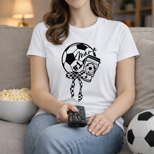 Soccer Mama Coffee Bow Style Tシャツ