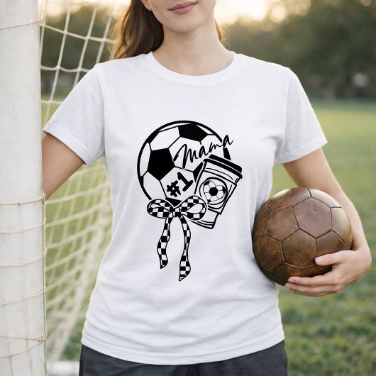 Soccer Mama Coffee Bow Style Tシャツ