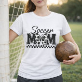 Soccer Mom Checkered Bow Tシャツ