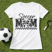 Soccer Mom Checkered Bow Tシャツ