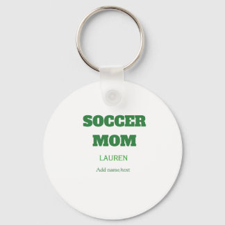 SOCCER MOM FOOTBALL MOTHERS DAY GIFTS GREEN SIMPLE キーホルダー