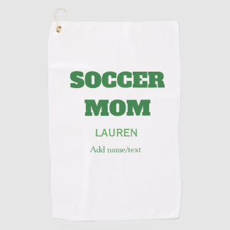 SOCCER MOM FOOTBALL MOTHERS DAY GIFTS GREEN SIMPLE ゴルフタオル