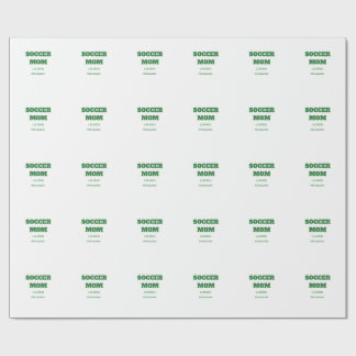 SOCCER MOM FOOTBALL MOTHERS DAY GIFTS GREEN SIMPLE ラッピングペーパー