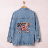 Soccer Mom Hoodie – Faux Yarn Cozy Pullover Gift デニムジャケット (ハンガー)