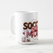 Soccer Mom mug – Faux Yarn Cozy Pullover Gift コーヒーマグカップ (正面左)