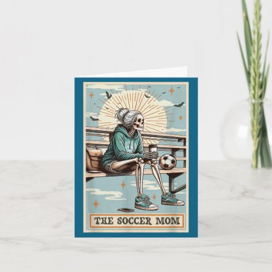 Soccer Mom Skeleton Tarot Card Vintage Halloween  カード (正面)