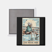 Soccer Mom Skeleton Tarot Card Vintage Halloween  マグネット (正面/裏面)