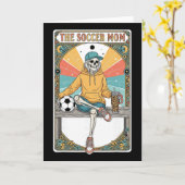Soccer Mom Tarot Card Skeleton Coffee Byll Sidelin カード (黄色い花)