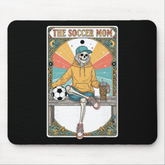 Soccer Mom Tarot Card Skeleton Coffee Byll Sidelin マウスパッド