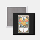 Soccer Mom Tarot Card Skeleton Coffee Byll Sidelin マグネット (正面/裏面)