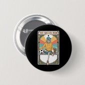 Soccer Mom Tarot Card Skeleton Coffee Byll Sidelin 缶バッジ (正面&裏面)