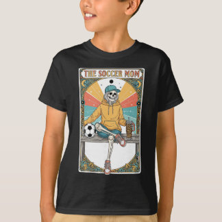 Soccer Mom Tarot Card Skeleton Coffee Byll Sidelin Tシャツ
