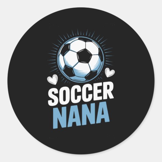 Soccer Nana Supporting Her Grandkids Every Weekend ラウンドシール (正面)