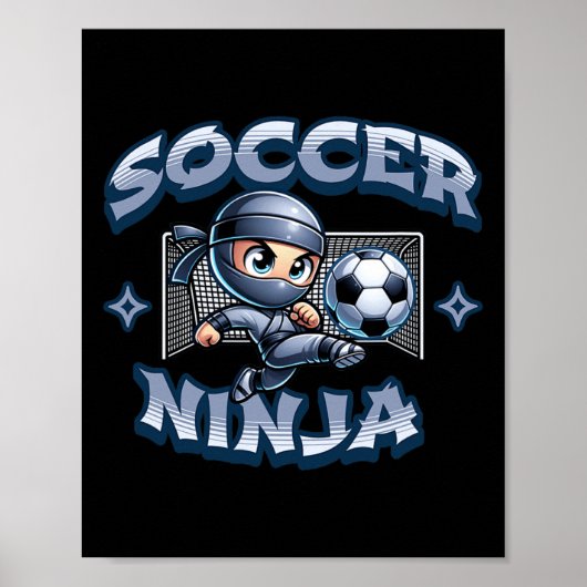 Soccer Ninja Player Martial Arts Karate  ポスター (正面)