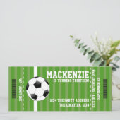 Soccer Novelty Ticket Personalized 招待状 (スタンド正面)