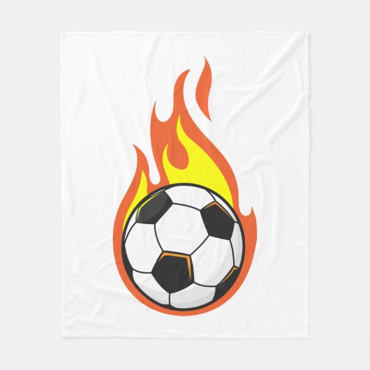 Soccer on Fire フリースブランケット (正面)