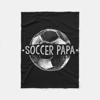 Soccer Papa Family Matching Team Player Gift Sport フリースブランケット