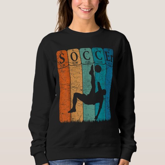 Soccer Periodic Table Elements Soccer Player Nerd スウェットシャツ (正面)