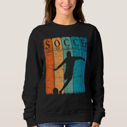 Soccer Periodic Table Elements Soccer Player Nerd  スウェットシャツ (正面)