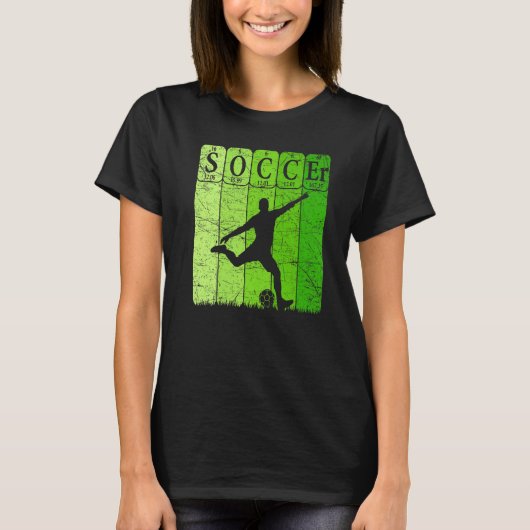 Soccer Periodic Table Elements Soccer Player Nerd  Tシャツ (正面)