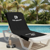 Soccer Personalized Black and White Towel  バスタオル